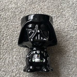 Star Wars black ceramic Darth Vader container.